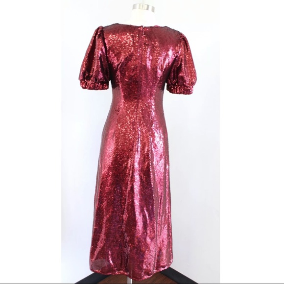NWT Keepsake Farewell Ruby Sequin Midi Dress - Picture 11 of 11